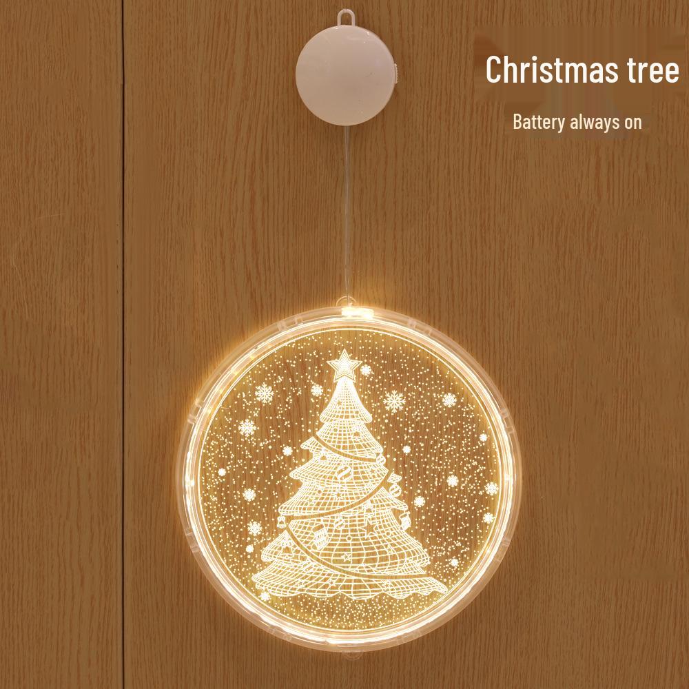 LED Neon Christmas Decoration Lights with 3D Letter Suction Cup, Acrylic Pendant, and Room Atmosphere Colored String Lights