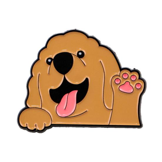 Unisex Brooch Cartoon Pet Dog Design Zinc Alloy Brooch Pin Sweater Suit Lapel Decorative Enamel Badge Outfit