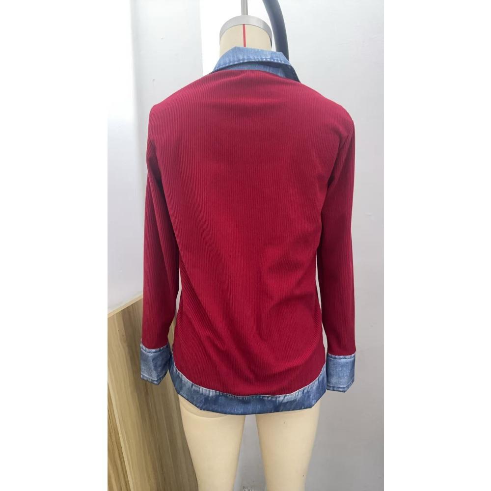 Jachetă Elegantă de Modă pentru Femei, Croială Slim Fit, Mânecă Lungă, Cusături, Îmbrăcăminte Exterioară Versatilă Casual pentru Primăvară și Toamnă
