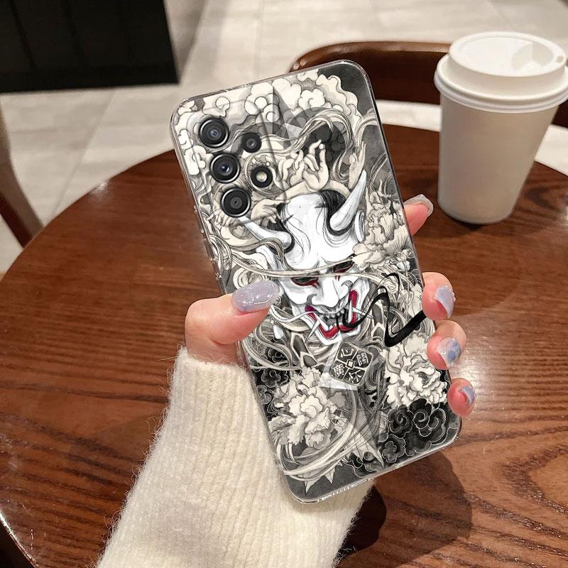 

Японское искусство Самурай Ниндзя Прозрачный чехол для телефона для Samsung Galaxy A56 A57 A37 A55 A54 A36 A35 A26 A25 A16 A17 A07 A52 A34 A73 Galaxy A14