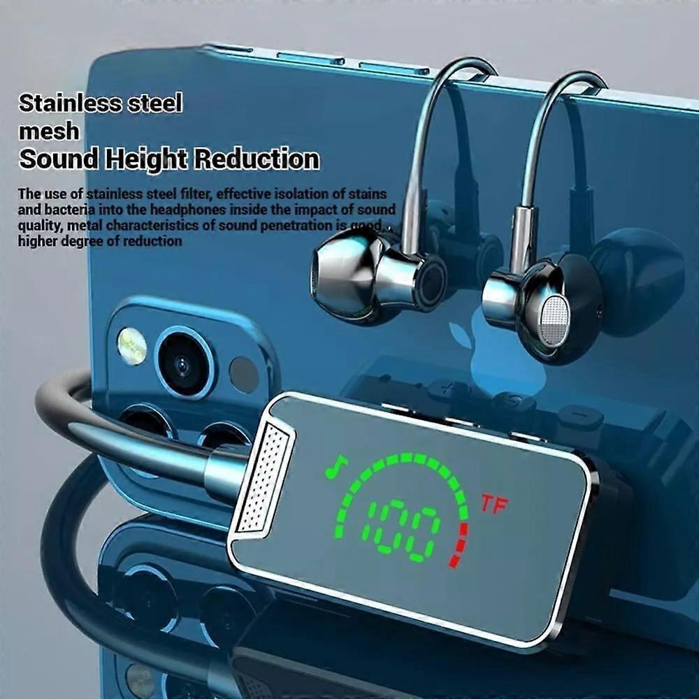 Waterproof Wireless Neckband Bluetooth Headphones with Display