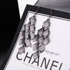 [Fashion Trendy Metal Fringe Long Drop Earrings Exaggerated Elegant Ear Hooks Earrings]