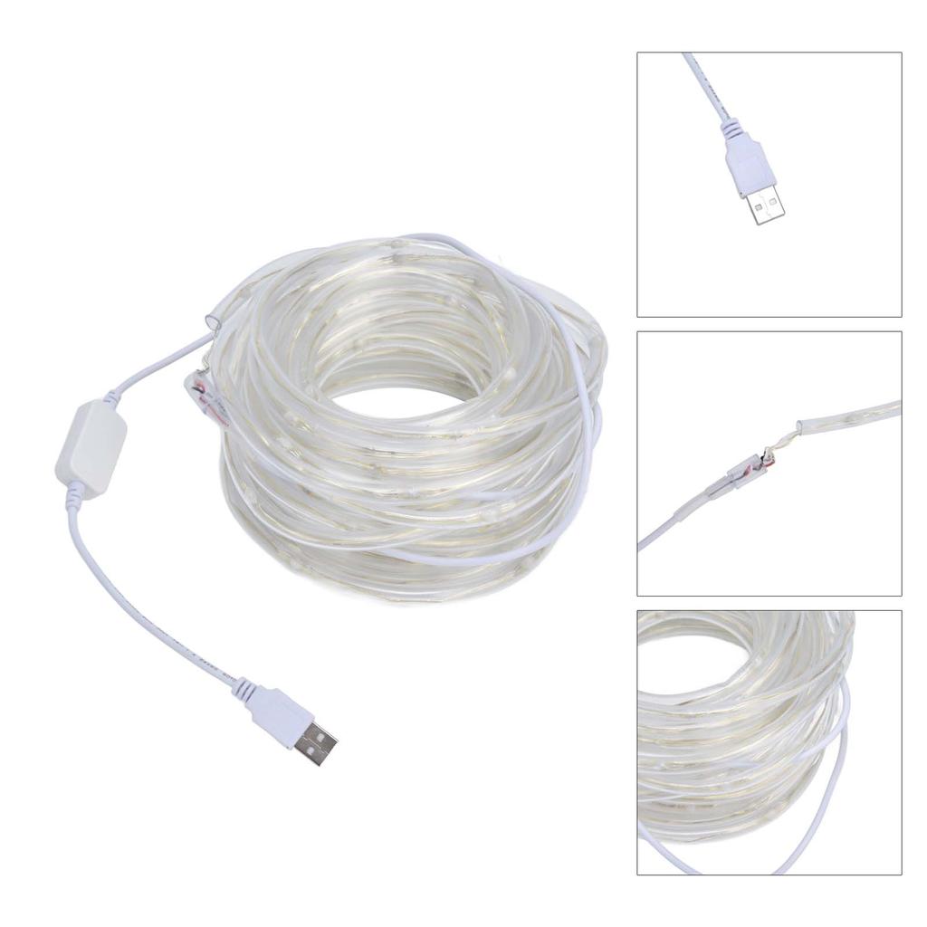 RGBW 100LED Rope Lights USB Powered Music Sync String Light APP Bluetooth Control IP45 Waterproof