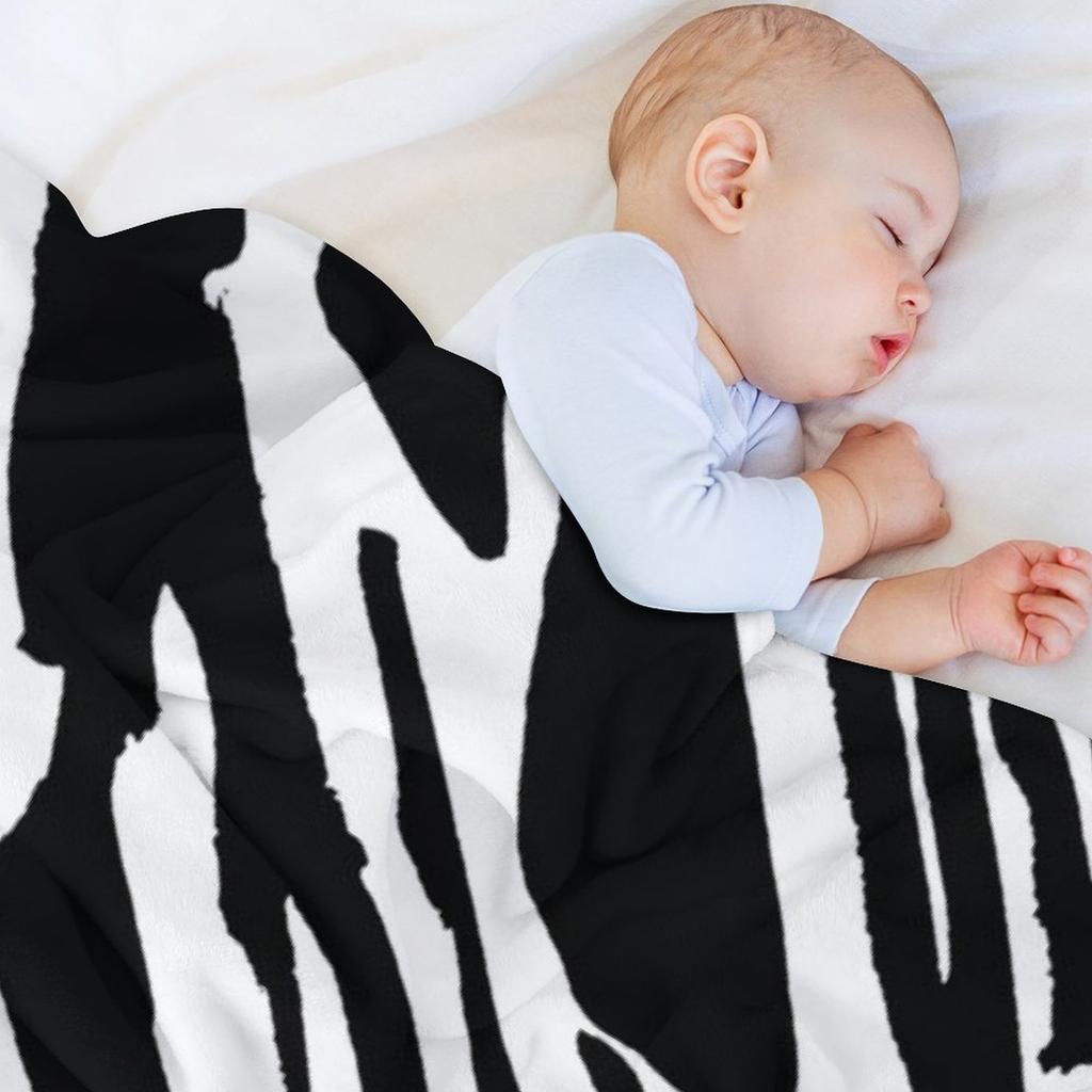 Zebra Skin Pattern Throw Blanket Decorative Beds Hairys blankets and throws for babies Blankets