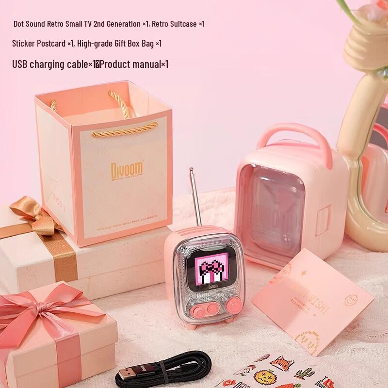 Divoom Tiivoo-2 Retro TV Bluetooth Speaker with Digital Photo Frame CN plug (adapter included)