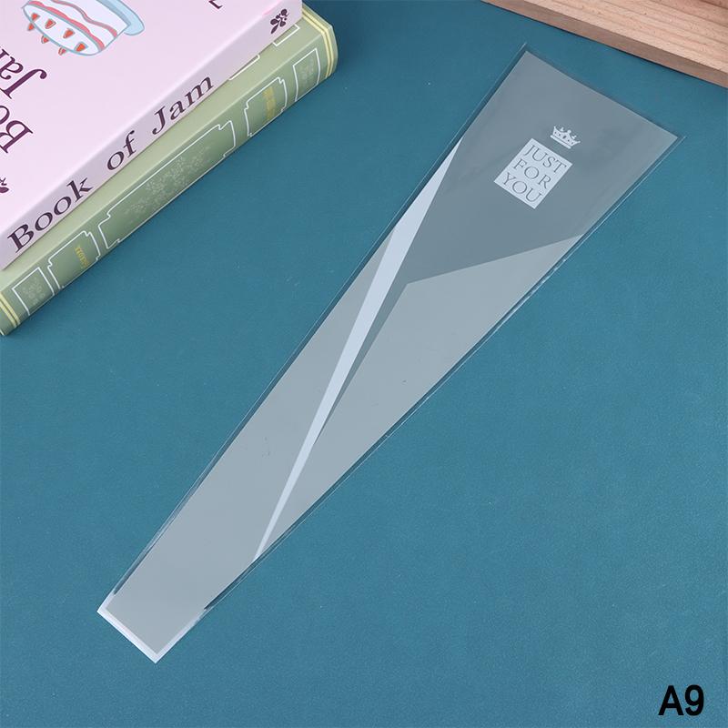 48/50Pcs Transparent Single Rose Flower Packaging Bag Gift Wrapping Paper Wedding Floral Package Valentine's Day Party Decor