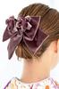 (Soubien) Hair Ornament for Graduation Ceremony, Hakama, Coming-of-Age Ceremony, Furisode, Ribbon, Pink, Flower, Velvet, Tsumami-zaiku, Comb-type