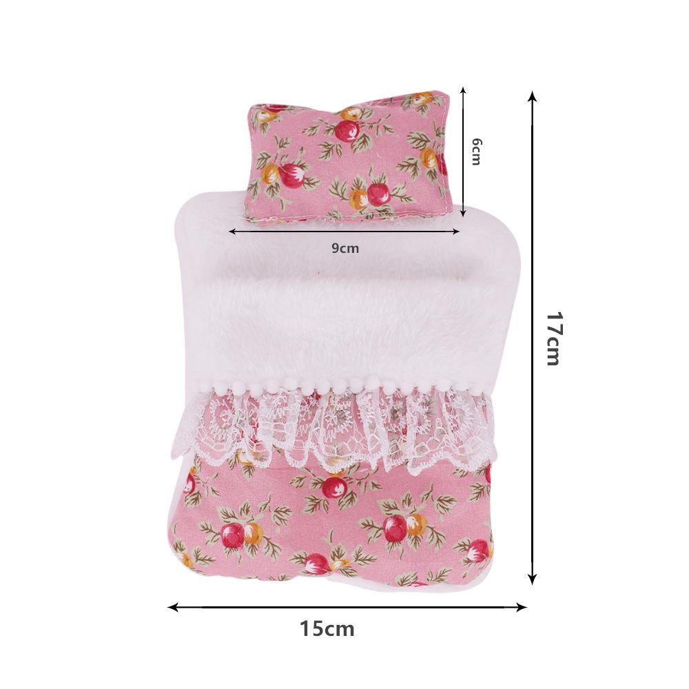 Set di Accessori Mini per Bambola da 17 cm Per Bambola Labubu Pop 3 Pezzi/Set Letto+Trapunta+Cuscino Pigiama Sacco a Pelo Regalo Casa delle Bambole, Giocattoli per Ragazza