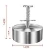 Hamburger Patty Maker Press 304 Stainless Steel Non-Stick Round Rice Ball Mold Thickness Adjusted Kitchen Beef BBQ Tools 4
