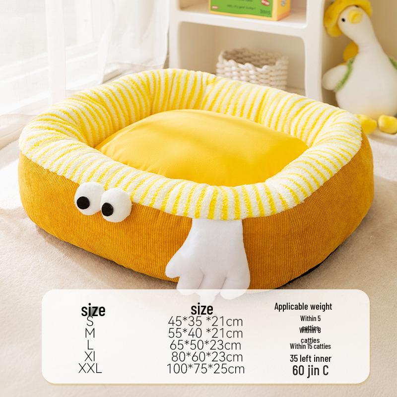 Winter Warm Dog Bed & Cat Sleeping Mat - Thickened Open Style Pet Nest