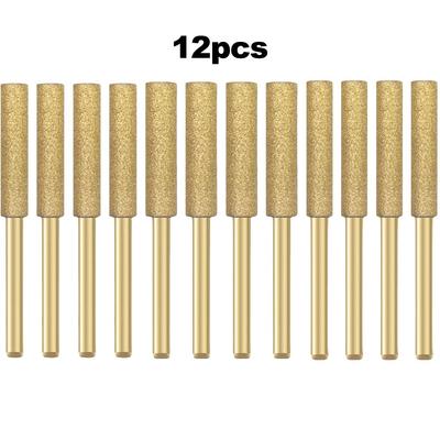 12×Beschichteter Zylindrischer Fräser Kettensäge ener Schleifer Kettensäge Schleifschärfstein