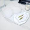 Large Geometric Sturdy Silicone Tray Molds for Resin and Concrete Craft Supplies Home Decoration Dish Castes Daily Use