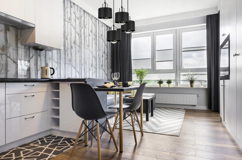 MODERN CEILING HANGING LAMP BLACK LED LAMP