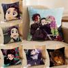 Demon Slayer Hashira Collection Anime Plush Pillow Cover Soft Short Plush Cushion Cover For Sofa Bedroom Home Decor Gift