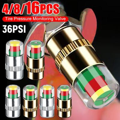 4/8/16PCS Tire Pressure Monitoring Valve Motorcycle Car Tire Pressure Monitor Valve Cap Sensor Auto Tire Pressure Inspection