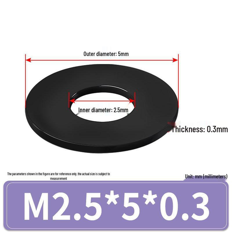Rondella Piana Isolante in Gomma Nylon Plastica Ultra-Sottile, M3-M24