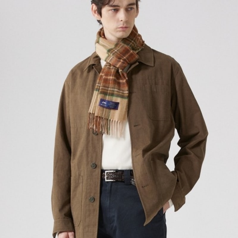 ABRAHAM MOON Merino Wool Muffler 25cm - Gresington Blush