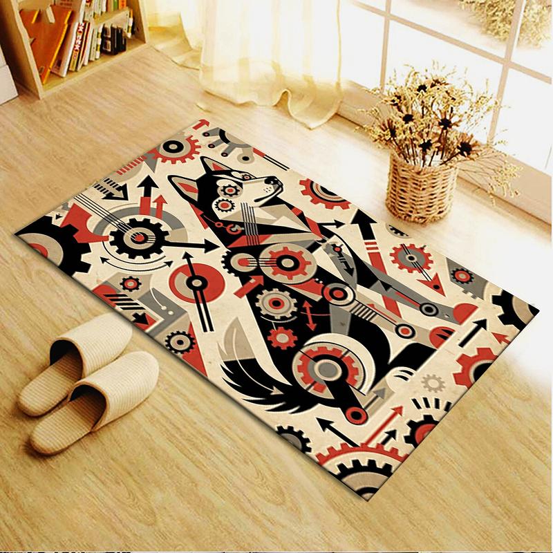 2025 New Husky Dog Carpet Rug for Living Room Bedroom Home Sofa Decoration,Kids play Non-slip Floor Mat69