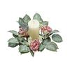 Elegant Faux Eucalyptus and Berries Candle Rings Decorative Wreaths for Wedding Reception Table Centerpiece or Home Décor