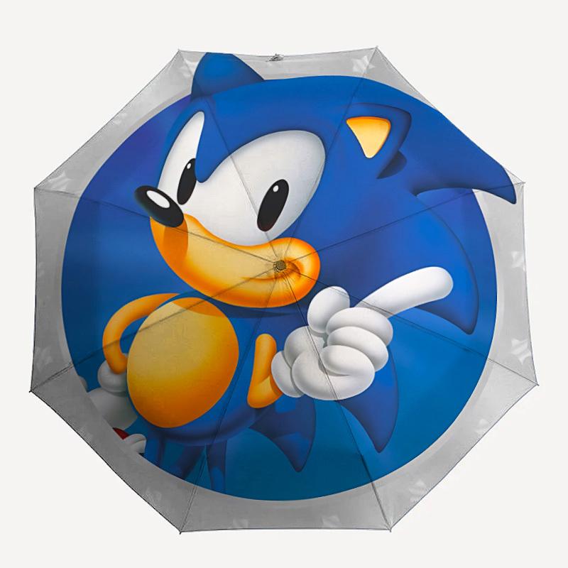 

1pc Sonic the Hedgehog Automatic Umbrella - 8-Rib Foldable Design, Outdoor Adventures, Durable Canopy Material yy250823197