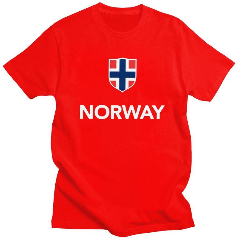 Custom Fashion Norwegian Proud Norway Flag T Shirt Men ShortSleeve Tshirt Casual Tee Pure Cotton Slim Fit Tshirts Merch