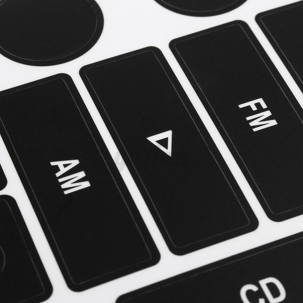 Radio-Knopf Reparaturaufkleber Aufkleber Nagelneu Vorne Matt Schwarz PVC Für Golf MK5