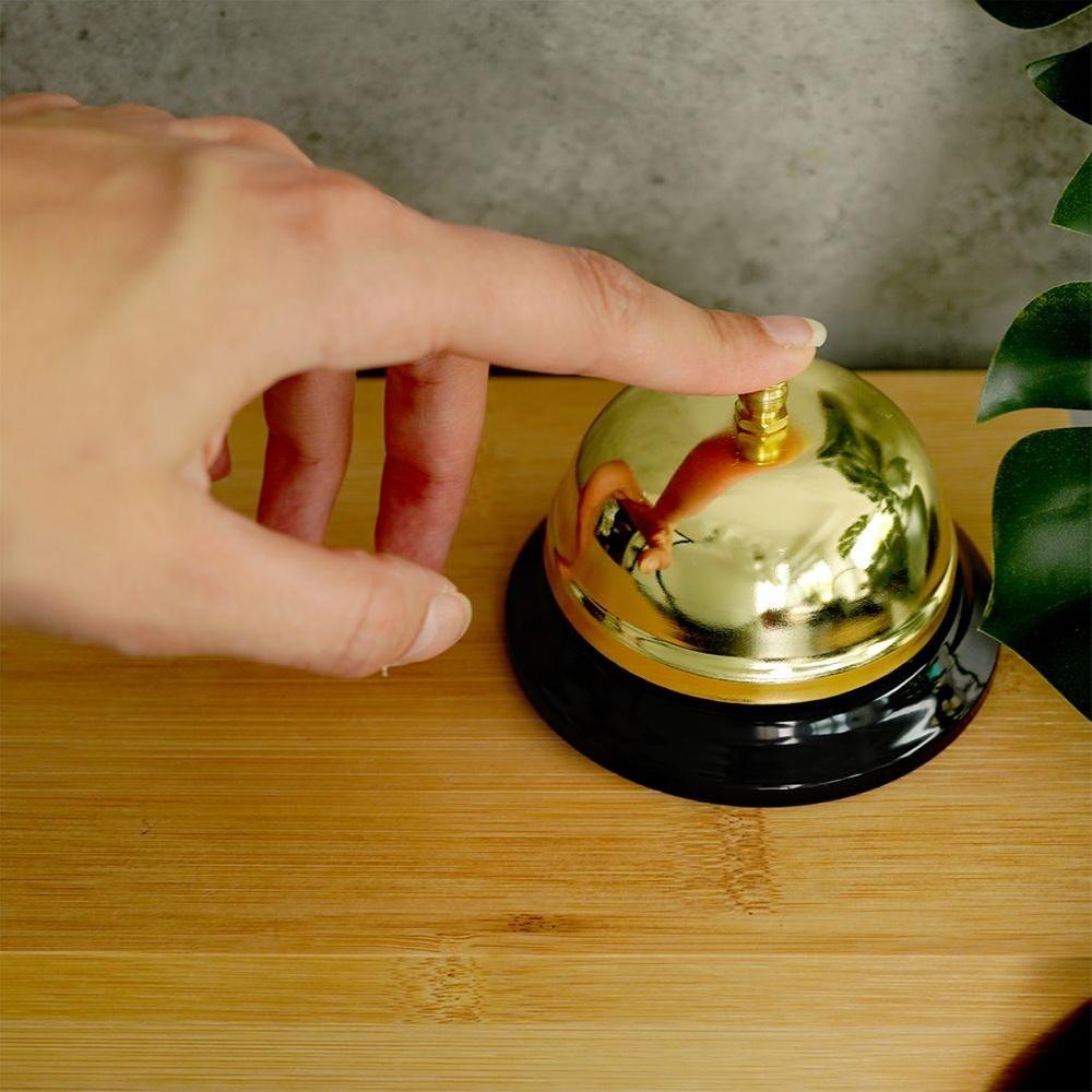 Gold table bell 8.5x6 cm