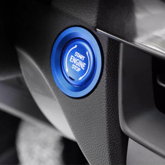 For Chevy Traverse 2024-2026 Engine Push Switch Button Ring Trim Blue