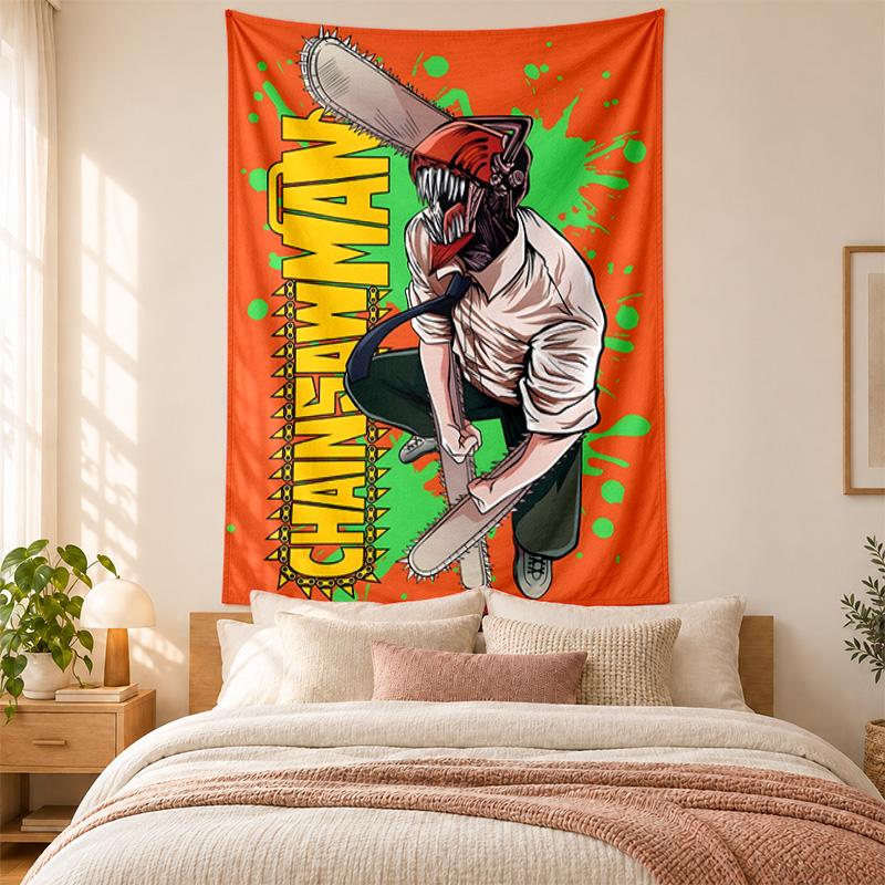 Chainsaw Man Tapestry highquality for decorating living room bedroom dorm walls ideal as bedroom wallart orholiday gift