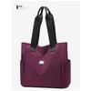 Women’s Large Capacity Tote Bag Waterproof Nylon Shoulder Handbag Casual Travel Shopping Bag Multi Pocket Lightweight Commuter Tote Purse