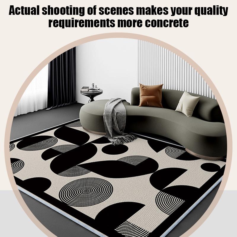 French Entry Lux Living Room Carpet Fully Covered Bedroom Household  Sofa Table Carpet Bedside Stain-Resistant Non-Slip Foot Mat