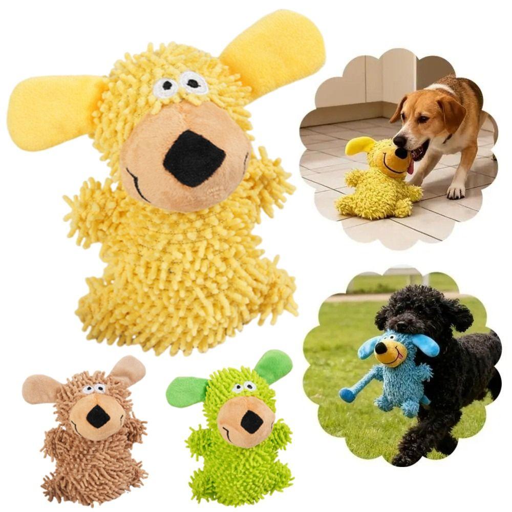 Kreslená hračka pro mazlíčky se zvukem při zatřesení Kreativní čisticí hračka na kousání zubů Interaktivní hračky pro mazlíčky Ulevují od nudy