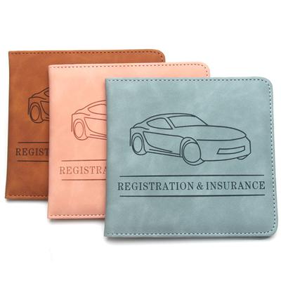 Cartella di protezione per informazioni assicurative per auto Custodia per patente di guida per moto in pelle sintetica Borsa di stoccaggio