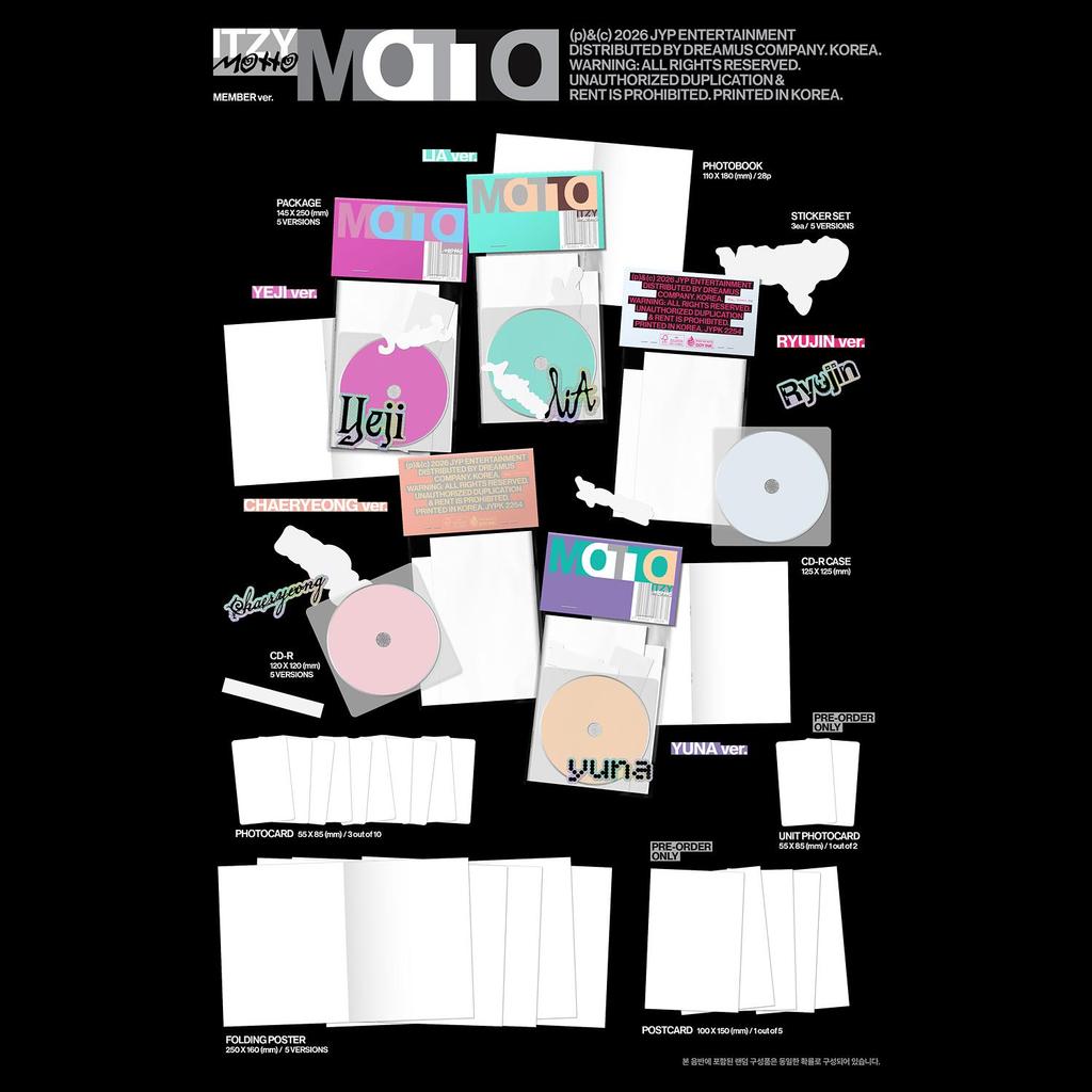 [Pre-order] ITZY [Motto] MEMBER VER. Album + Free Gift