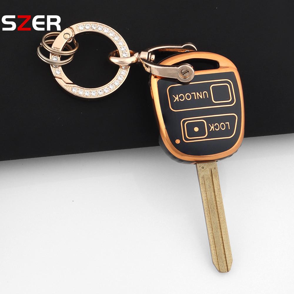 New For Toyota Fj Cruiser Land Yaris Echo For Lexus Es Gs Ls Is Rx Sc Lx Rx400H Keychain Tpu Car Key Case Protect Cover