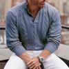 2025 Autumn/Winter New Arrival Men's Solid Color High Neck Long Sleeve Knitted Sweater