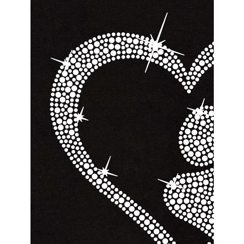 European Size Womens Heart Dog Paw Print T Shirt Casual Short Sleeve Crew Neck Stylish All Season Top