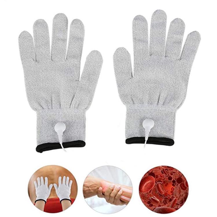 Portable EMS Pulse TENS Massage Gloves for Beauty and Physiotherapy
