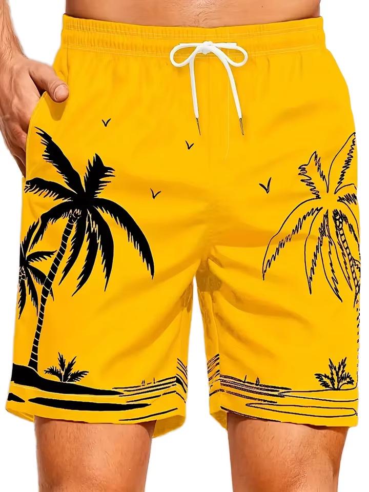 2025 Men's Trendy Quick-Drying Beach Shorts with Digital Print