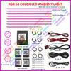 For Range Rover Sport 2020 Car LED Ambient Lamps Colorful Atmosphere Lights Auto Interior Neon Strip App Control 64 RGB Light