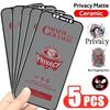 Protetores De Tela De Privacidade Fosco, 5 Peças Para Iphone 17 16 15 Pro Max 14 13 12 11 17air X Xr Xs Max 7 8 Plus Se Filme Cerâmico Anti-espião