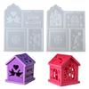 Handmade House Shape Charm Keychain Molds Stylish Sturdy Silicone Set Accessory for Craft Enthusiasts Daily Use
