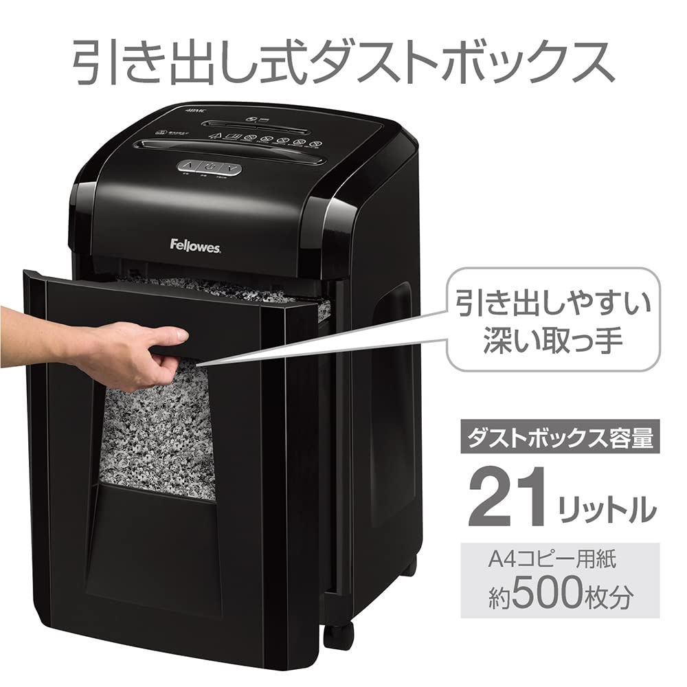 Fellows Shredder for Home Micro Ideell for behandling av konfidensiell lang 30 minutters kontinuerlig bruk Svart bruk, elektrisk, 8-arks makuleringsmaskin, kuttet,