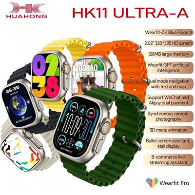2025 New HK11 ULTRA-A  Amoled Screen Smart Watch Local Music Album NFC TWS Smart Watch for Men and Women