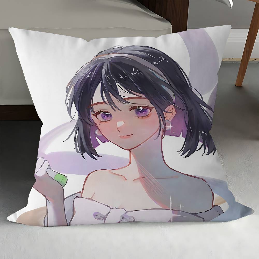 ALIEN STAGE Cartoon Cute Girl Sua Pillow Cover Sofa Cushion Cover Home Room Decoration Children Gift