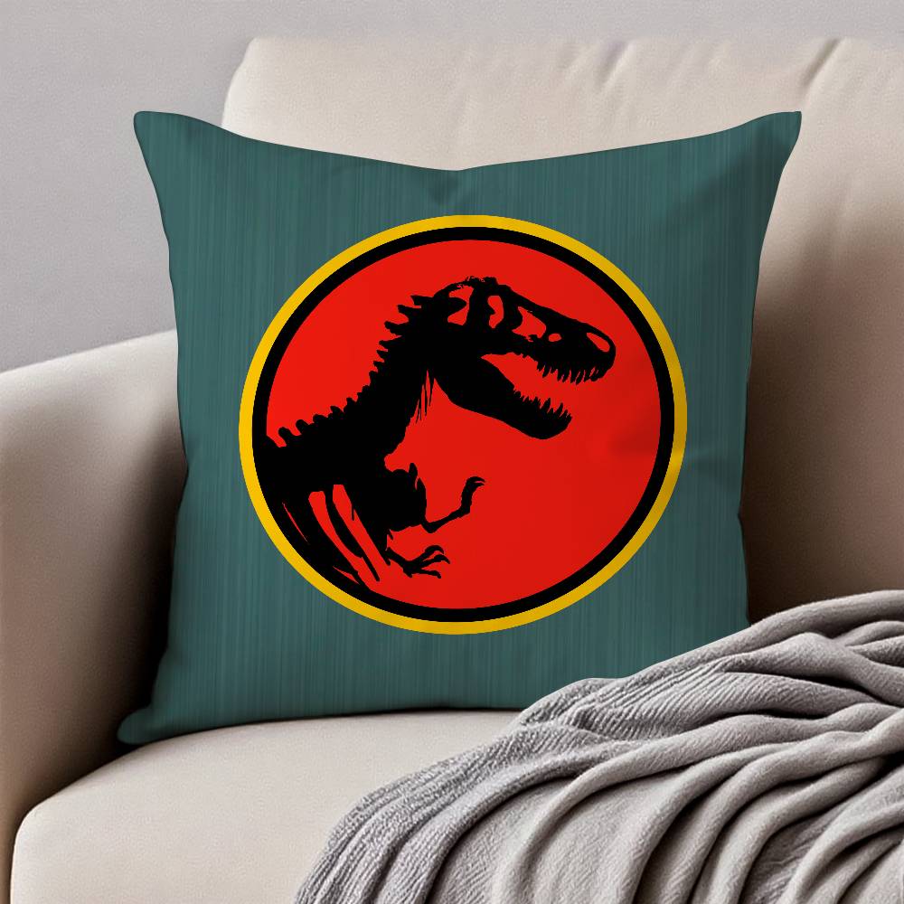 J-JurassicS Anime P-Park Pillow Case Anti-dustmite Pillowcase Invisible Zipper Silky Short Plush Sofa Cushion Cover 12x12Inch