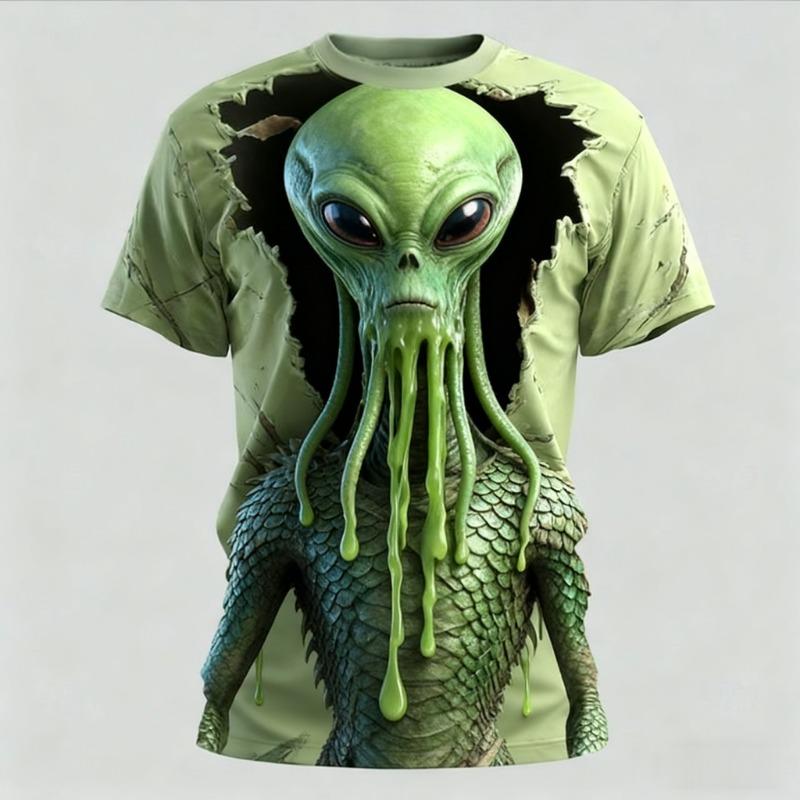 Summer T-shirt Halloween Elements Zombie Horror Party Adult Oversized Women's Mens Children's