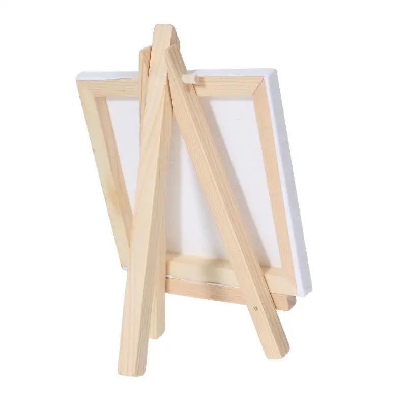 8*15cm Mini Easel Set with Mini Canvases - Artist & Kids Craft Painting Kit, Small Tabletop Easels for School DIY Drawing
