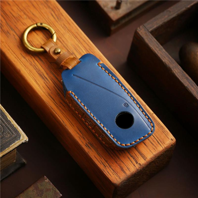 Leather Car Remote Key Cover Case Holder Shell Keyring Fob for  New IX3 225L 525Li 530Li I5 IX1 X1 X3 X5 X6 M235L X2 I7 2026
