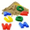 ABC Aprendizagem Alfabeto Molde de Areia Letras Maiúsculas Brinquedo de Praia Conjunto de Brincar para Crianças Bebês Jogo de Correspondência Classificação de Cores Brinquedos Montessori
